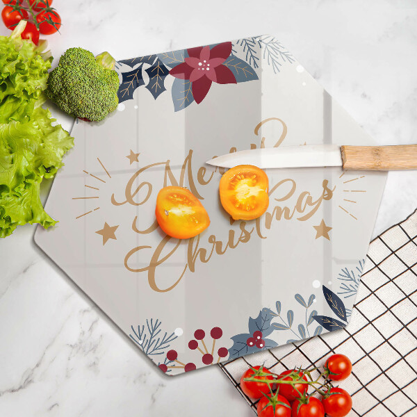 Tabla de cortar de vidrio Merry christmas