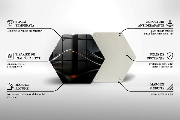 Tabla de cortar de vidrio Diseño abstracto 3d