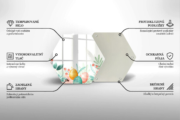 Tabla de cortar de vidrio Huevos de pascua