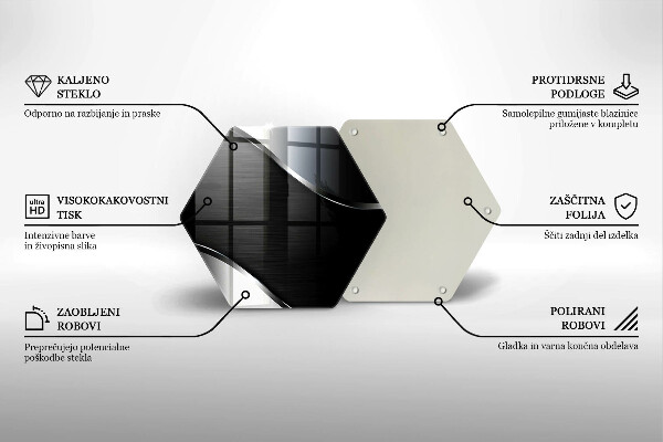 Tabla de cortar de vidrio Abstracción de metales