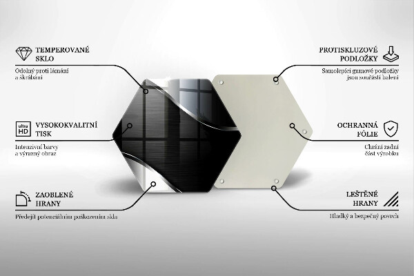 Tabla de cortar de vidrio Abstracción de metales