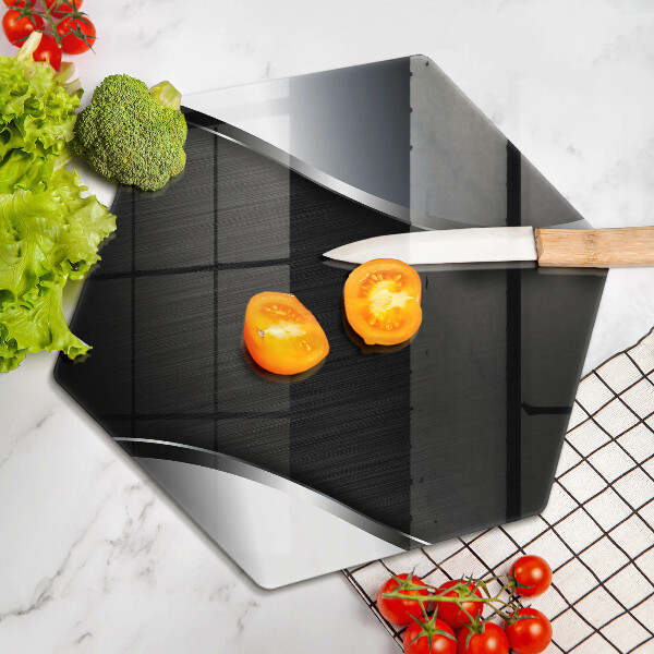 Tabla de cortar de vidrio Abstracción de metales