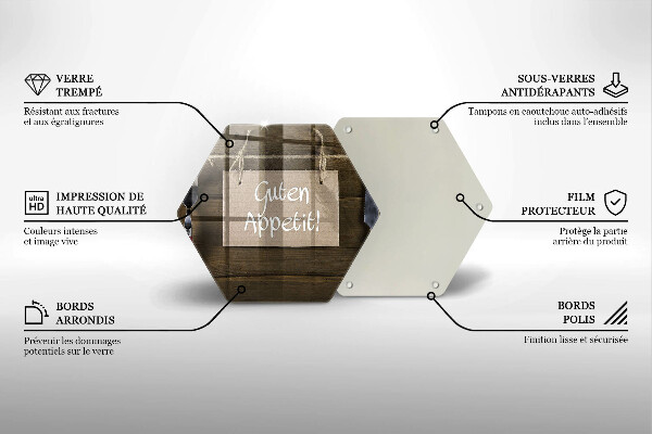 Tabla de cortar de vidrio Guten apetit