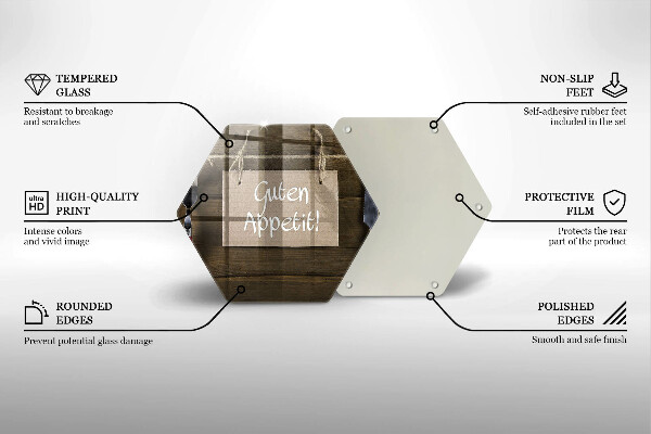 Tabla de cortar de vidrio Guten apetit