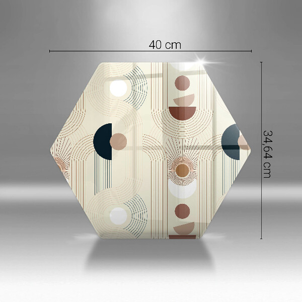 Tabla de cortar de vidrio Formas de geometría boho