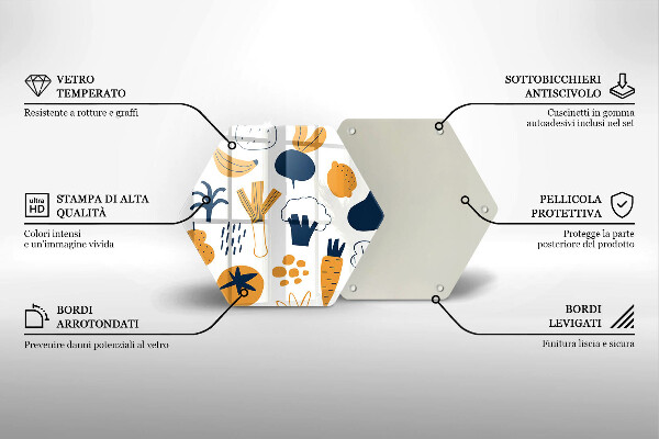 Tabla de cortar de vidrio Ilustración de comida