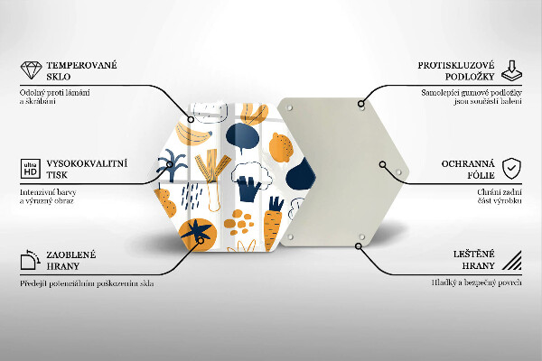 Tabla de cortar de vidrio Ilustración de comida