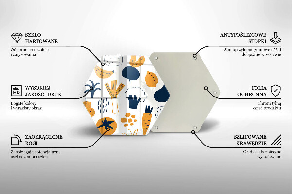 Tabla de cortar de vidrio Ilustración de comida