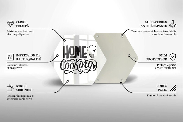 Tabla de cortar de vidrio Home cooking