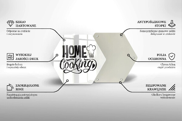 Tabla de cortar de vidrio Home cooking