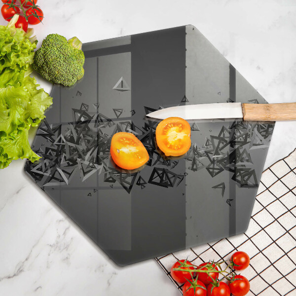 Tabla de cortar de vidrio Formas abstractas 3d