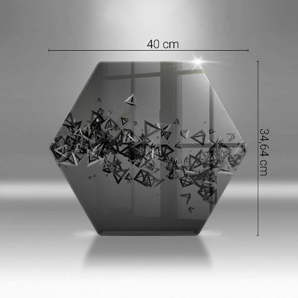 Tabla de cortar de vidrio Formas abstractas 3d