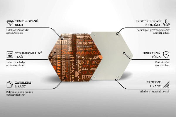 Tabla de cortar de vidrio Bon appetit subtítulos