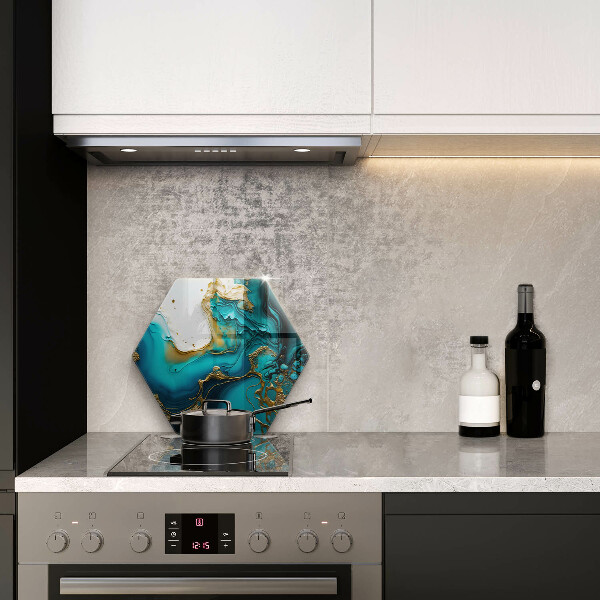 Tabla de cortar de vidrio Abstracción turquesa