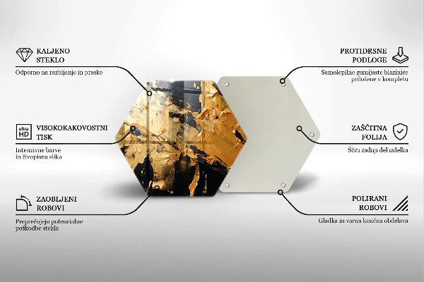 Tabla de cortar de vidrio Textura de pintura elegante