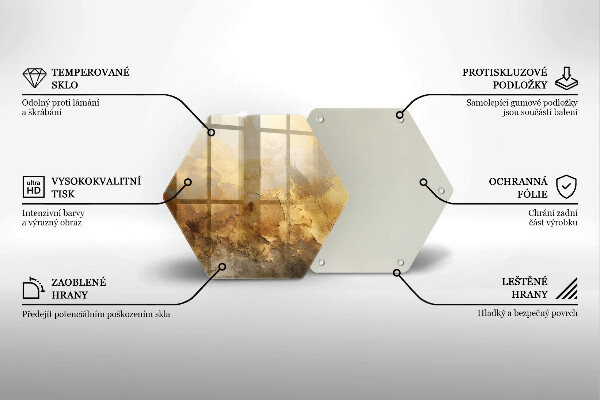 Tabla de cortar de vidrio Textura rica