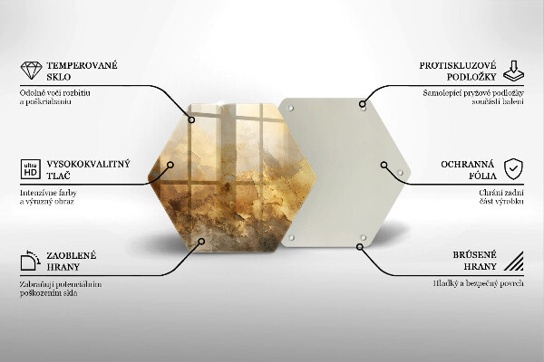 Tabla de cortar de vidrio Textura rica