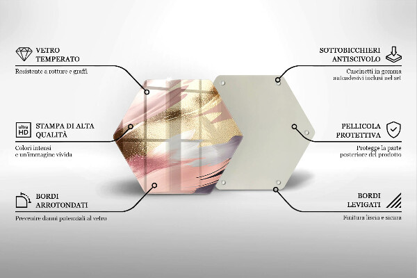 Tabla de cortar de vidrio Manchas pastel