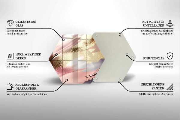 Tabla de cortar de vidrio Manchas pastel