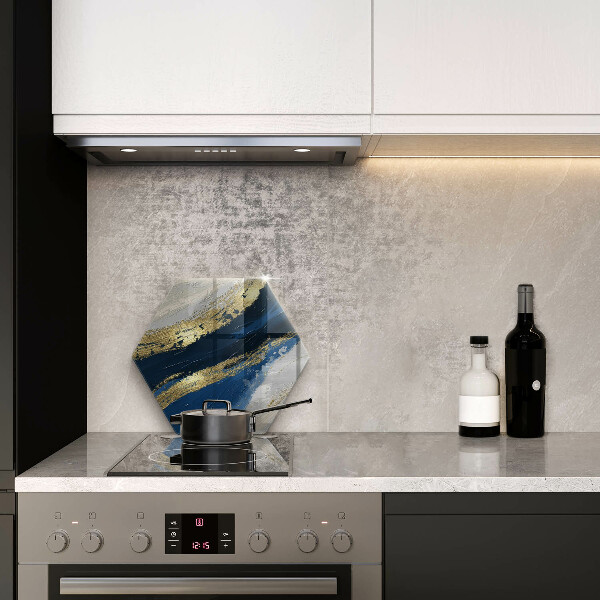 Tabla de cortar de vidrio Textura con oro