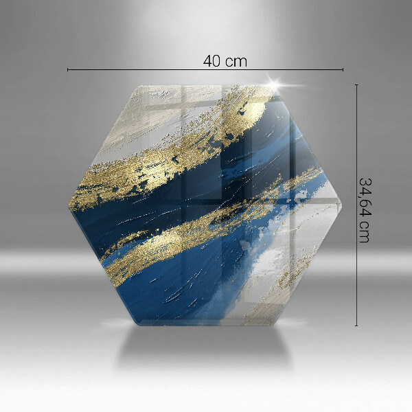 Tabla de cortar de vidrio Textura con oro