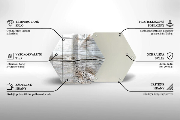 Tabla de cortar de vidrio Estructura de madera brillante