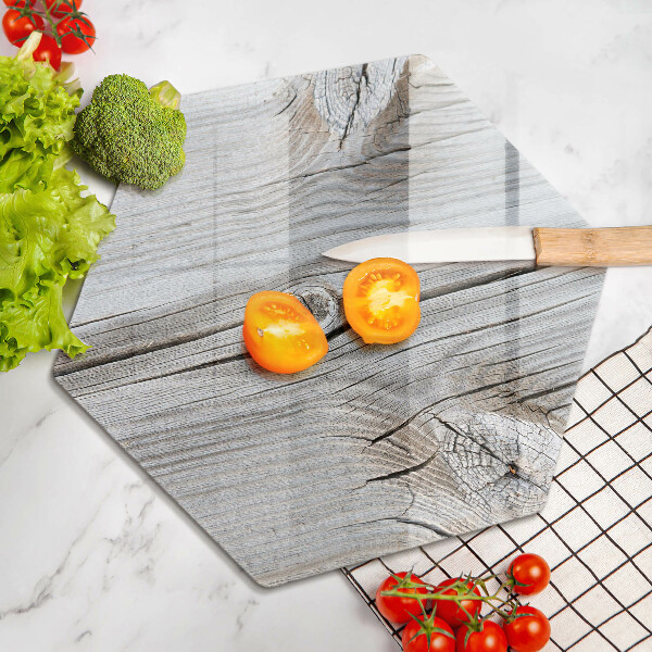 Tabla de cortar de vidrio Estructura de madera brillante