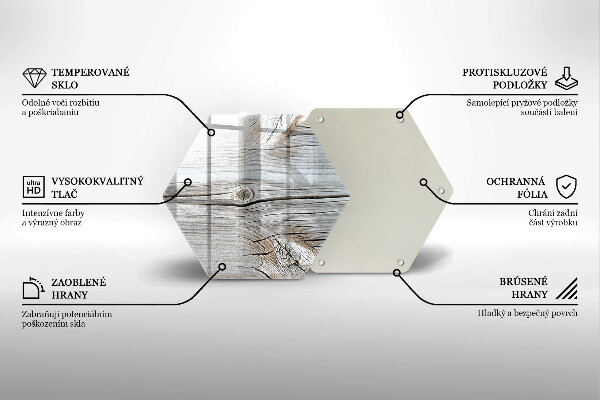 Tabla de cortar de vidrio Estructura de madera brillante