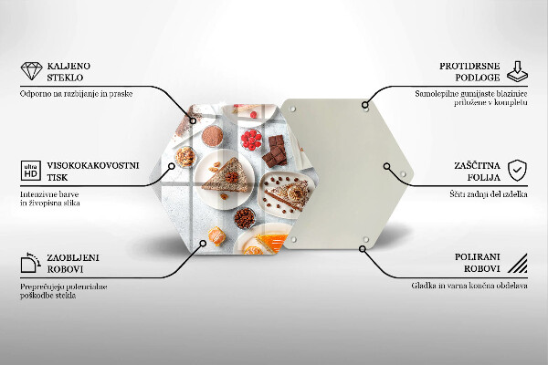Tabla de cortar de vidrio La dulzura del pastel