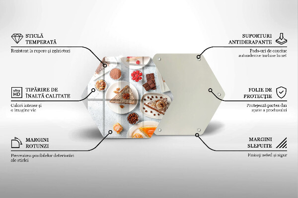 Tabla de cortar de vidrio La dulzura del pastel