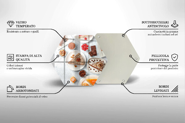 Tabla de cortar de vidrio La dulzura del pastel