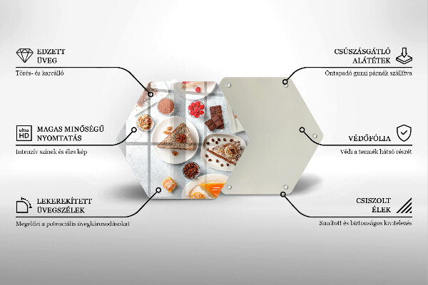 Tabla de cortar de vidrio La dulzura del pastel