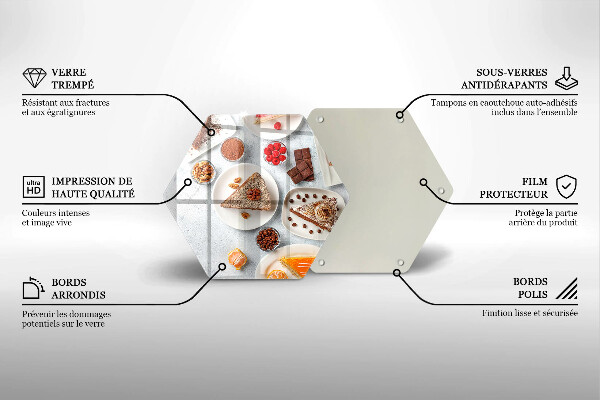 Tabla de cortar de vidrio La dulzura del pastel