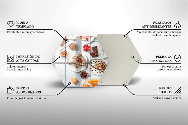Tabla de cortar de vidrio La dulzura del pastel