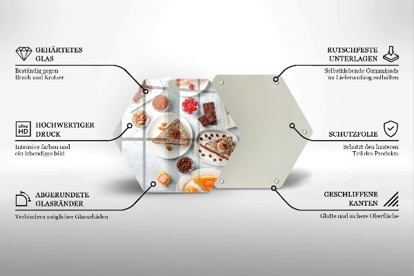 Tabla de cortar de vidrio La dulzura del pastel