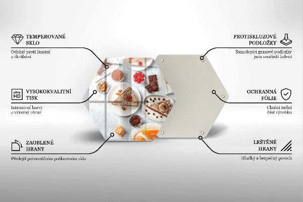 Tabla de cortar de vidrio La dulzura del pastel