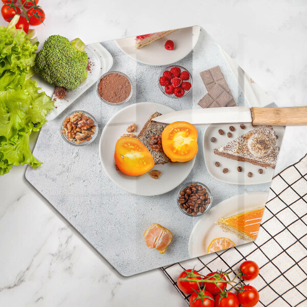 Tabla de cortar de vidrio La dulzura del pastel