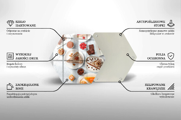 Tabla de cortar de vidrio La dulzura del pastel