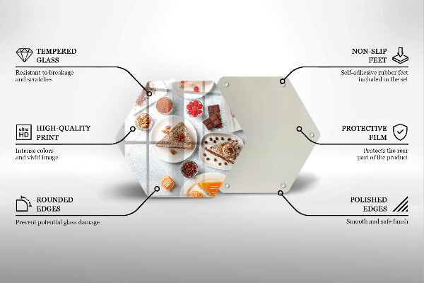 Tabla de cortar de vidrio La dulzura del pastel