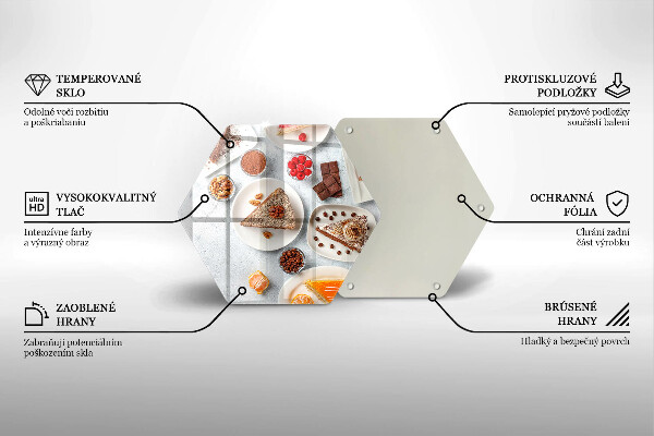 Tabla de cortar de vidrio La dulzura del pastel