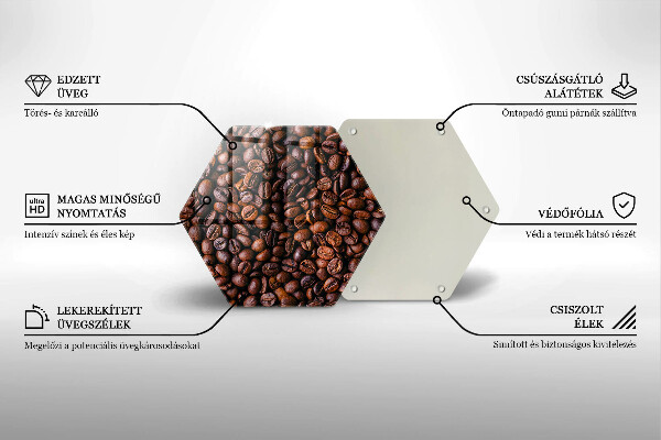 Tabla de cortar de vidrio Granos de café