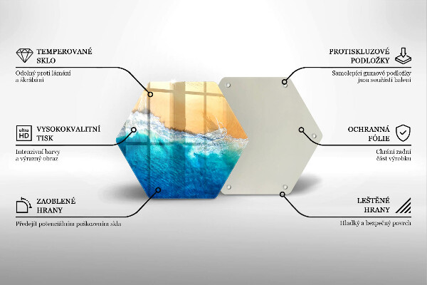 Tabla de cortar de vidrio Playa y mar