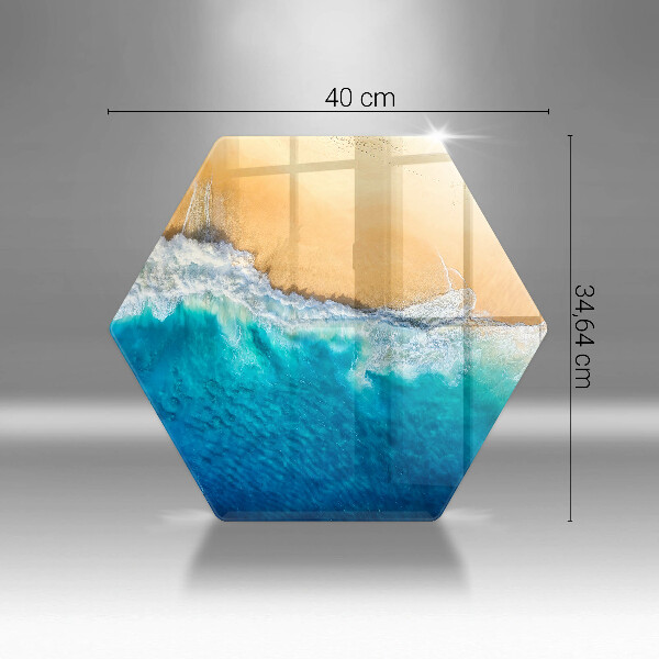 Tabla de cortar de vidrio Playa y mar