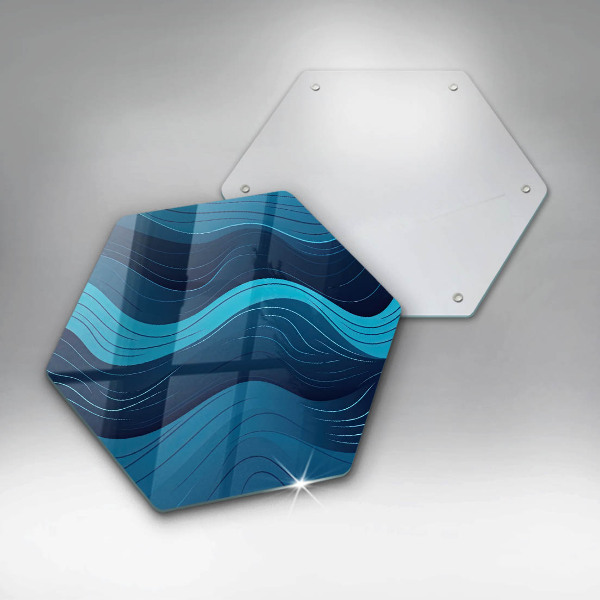 Tabla de cortar de vidrio Ondas abstractas