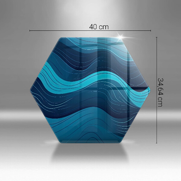 Tabla de cortar de vidrio Ondas abstractas