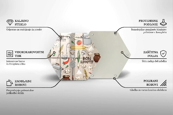 Tabla de cortar de vidrio Ilustración de cocina