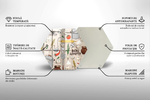 Tabla de cortar de vidrio Ilustración de cocina
