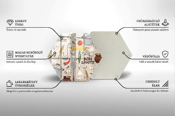 Tabla de cortar de vidrio Ilustración de cocina