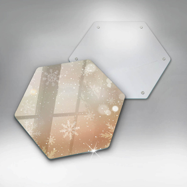 Tabla de cortar de vidrio Copos de nieve