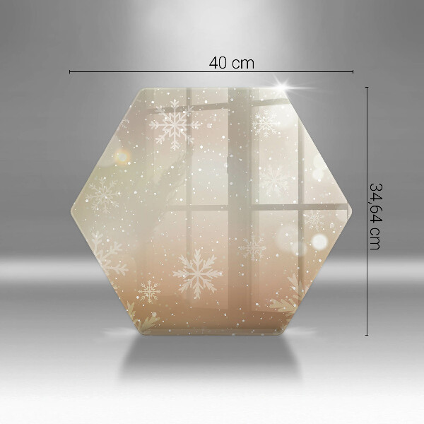 Tabla de cortar de vidrio Copos de nieve